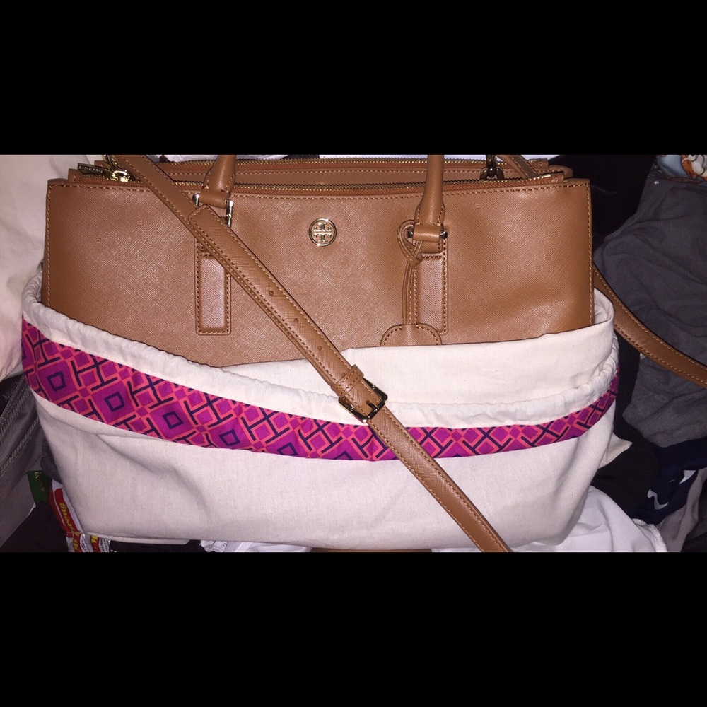 Tory Burch Robinson double zip tote